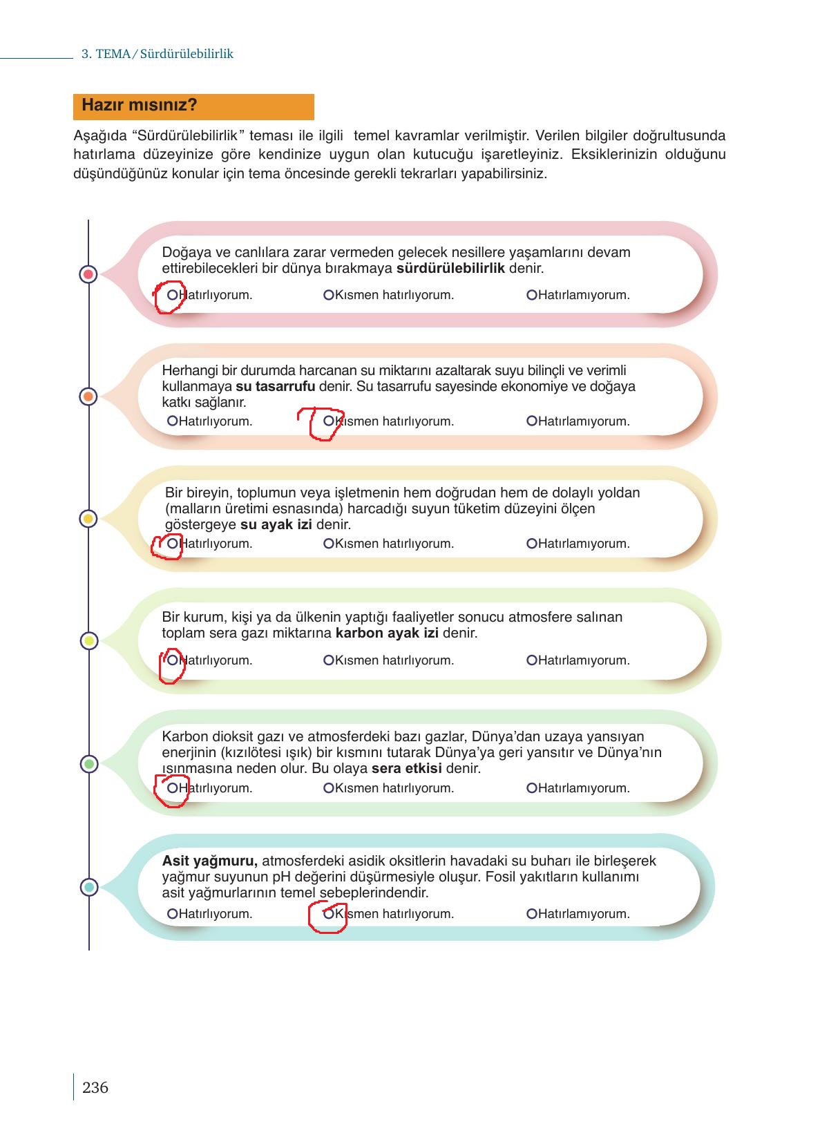 10. Sınıf Meb Yayınları Kimya Ders Kitabı Sayfa 236 Cevapları
