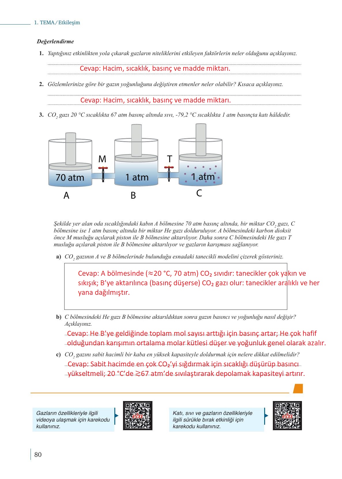10. Sınıf Meb Yayınları Kimya Ders Kitabı Sayfa 80 Cevapları