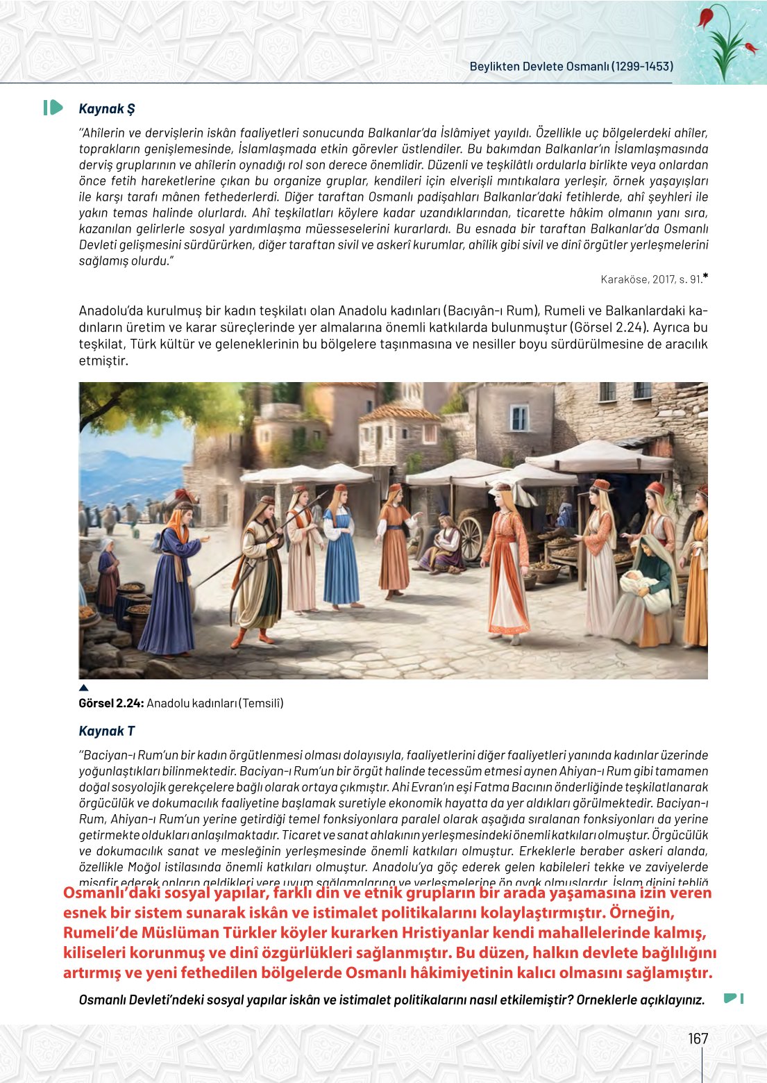 10. Sınıf Meb Yayınları Tarih Ders Kitabı Sayfa 167 Cevapları