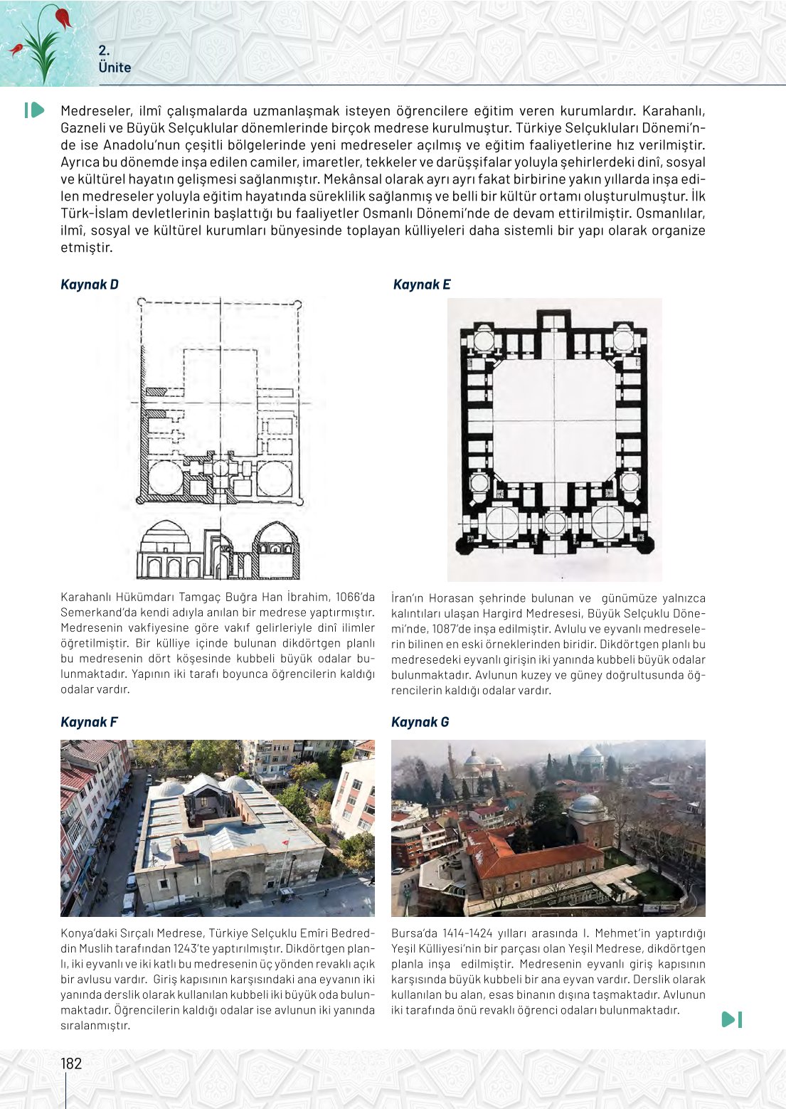 10. Sınıf Meb Yayınları Tarih Ders Kitabı Sayfa 182 Cevapları