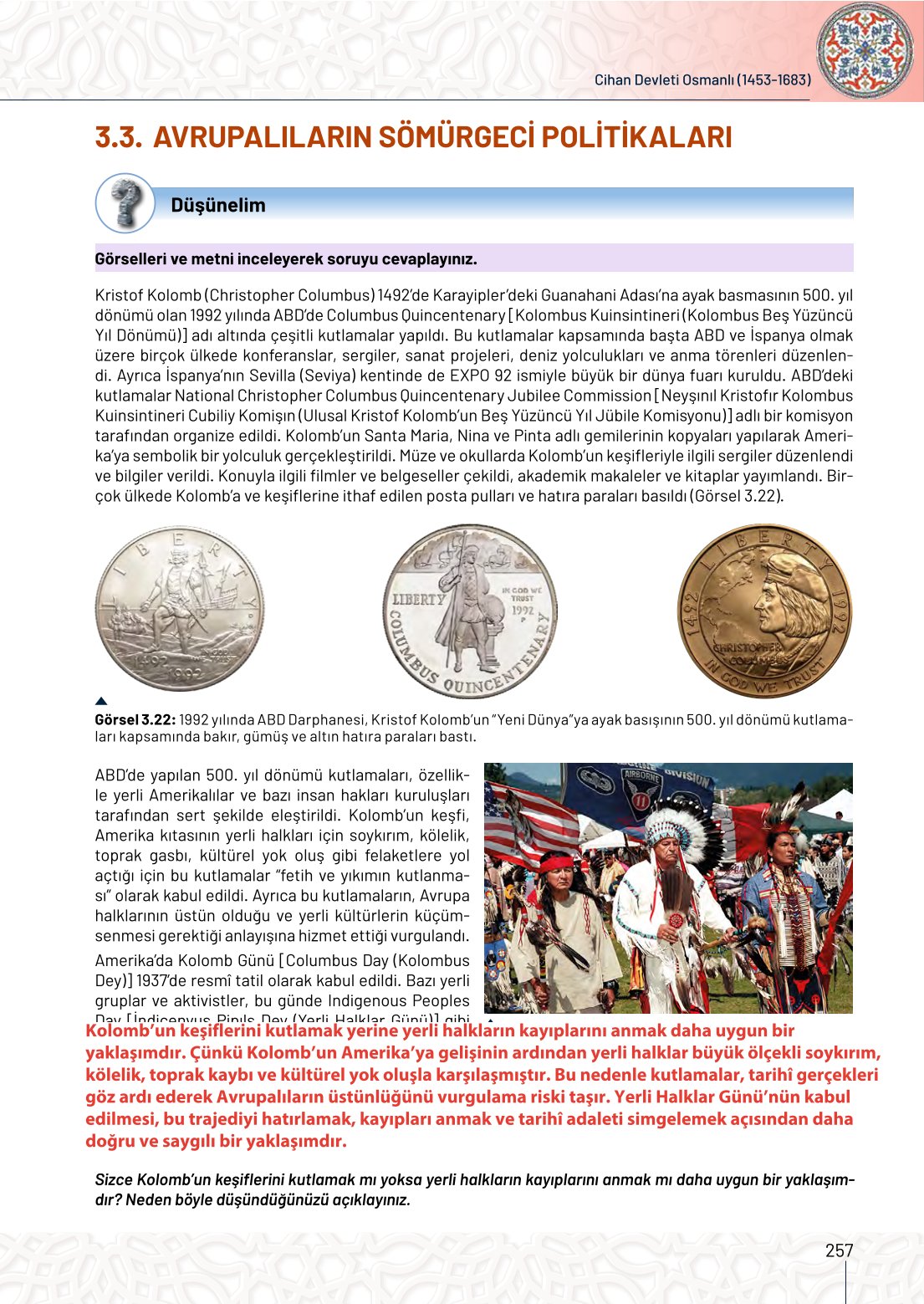 10. Sınıf Meb Yayınları Tarih Ders Kitabı Sayfa 257 Cevapları 10. Sınıf Meb Yayınları Tarih Ders Kitabı Sayfa 257 Cevapları