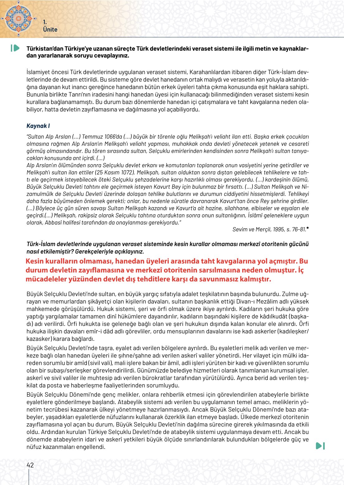 10. Sınıf Meb Yayınları Tarih Ders Kitabı Sayfa 42 Cevapları 10. Sınıf Meb Yayınları Tarih Ders Kitabı Sayfa 42 Cevapları