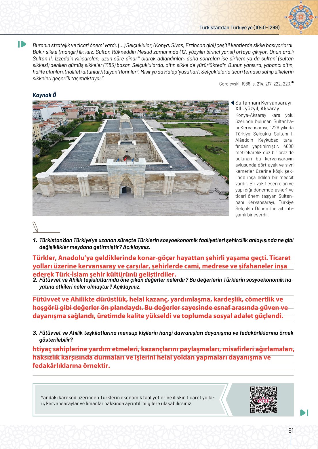 10. Sınıf Meb Yayınları Tarih Ders Kitabı Sayfa 61 Cevapları