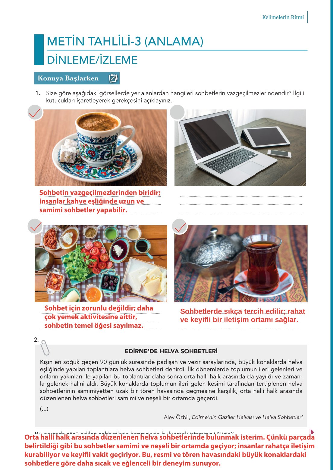 10. Sınıf Meb Yayınları Türk Dili Ve Edebiyatı Ders Kitabı Sayfa 129 Cevapları