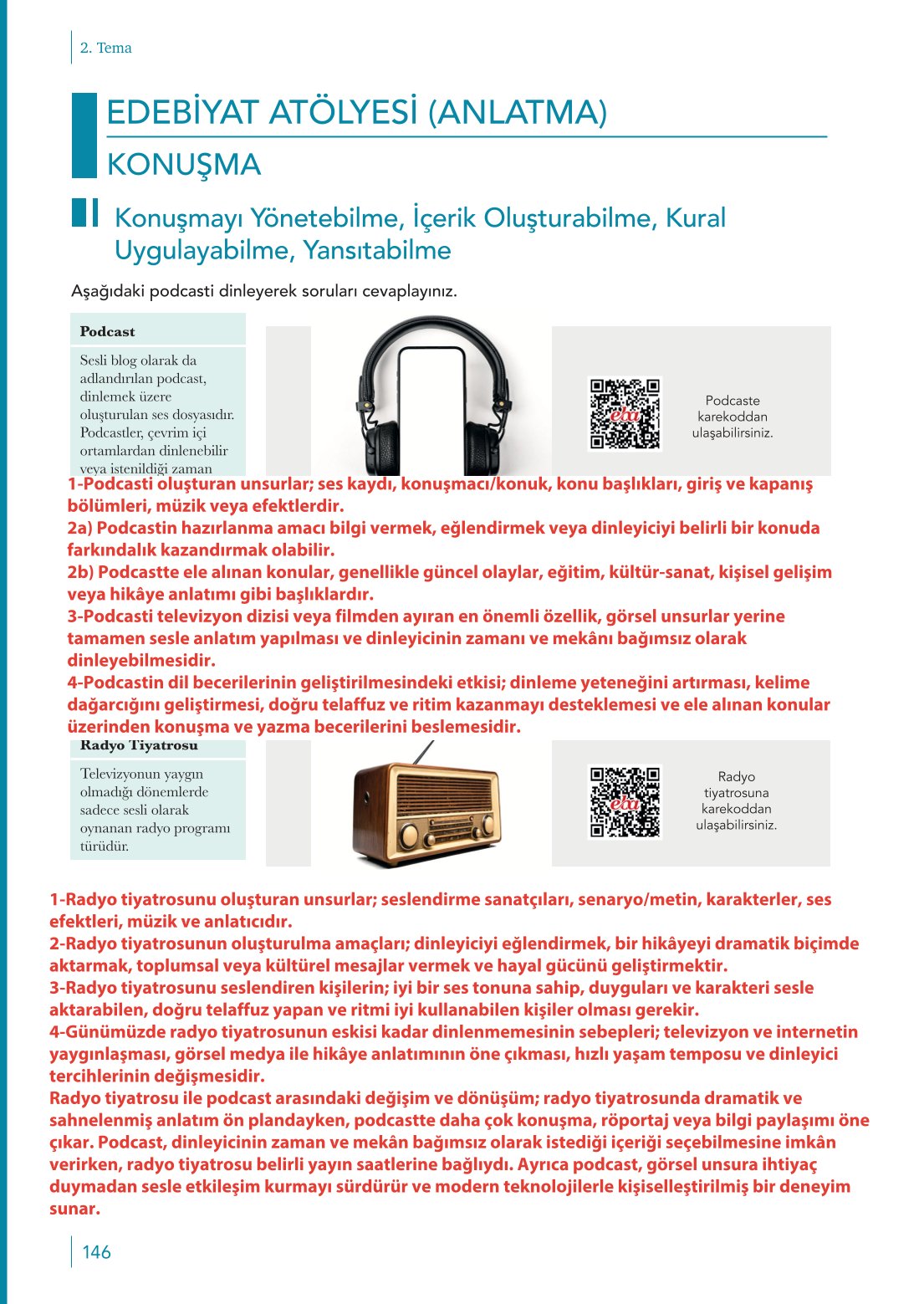 10. Sınıf Meb Yayınları Türk Dili Ve Edebiyatı Ders Kitabı Sayfa 146 Cevapları