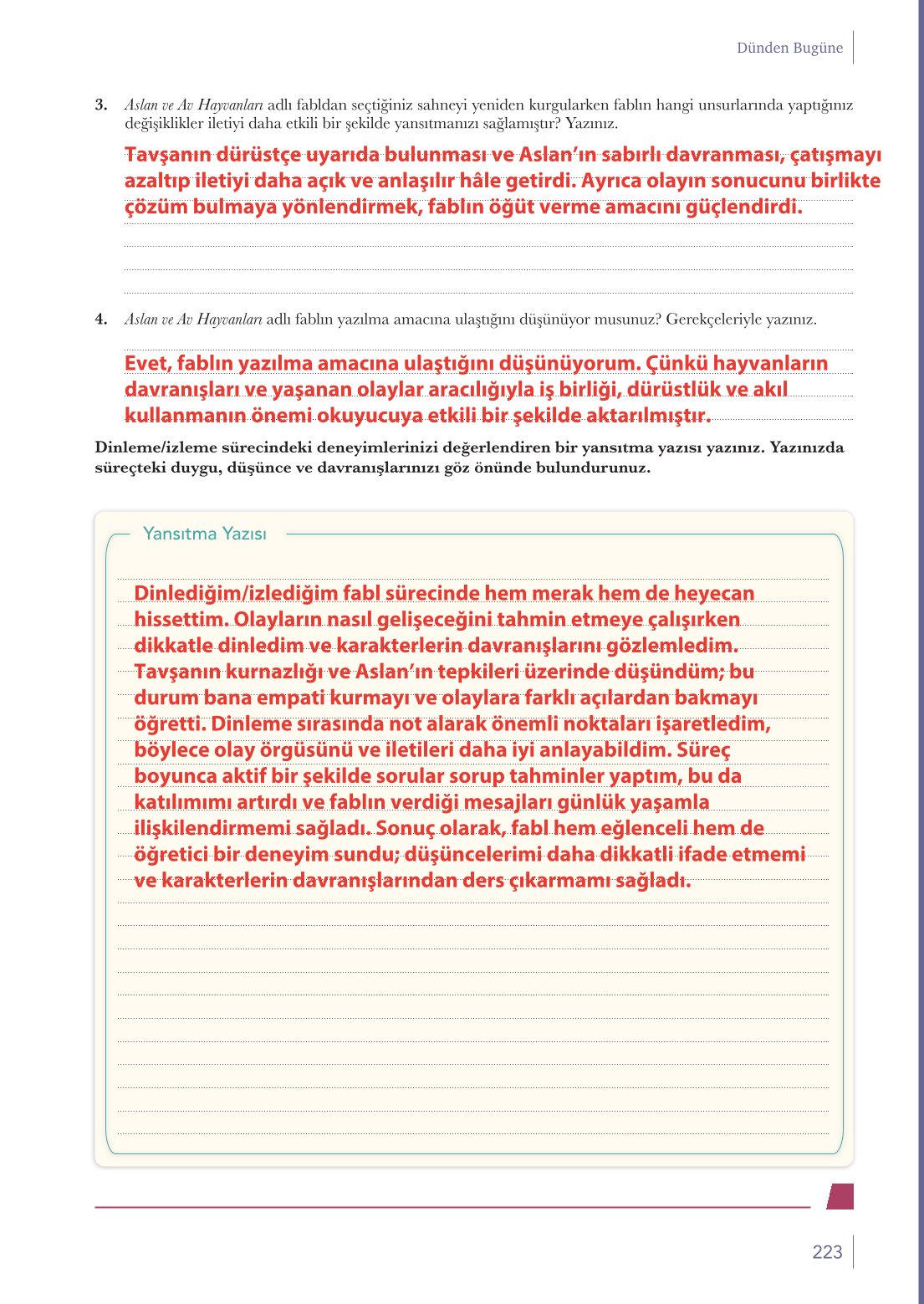 10. Sınıf Meb Yayınları Türk Dili Ve Edebiyatı Ders Kitabı Sayfa 223 Cevapları 10. Sınıf Meb Yayınları Türk Dili Ve Edebiyatı Ders Kitabı Sayfa 223 Cevapları