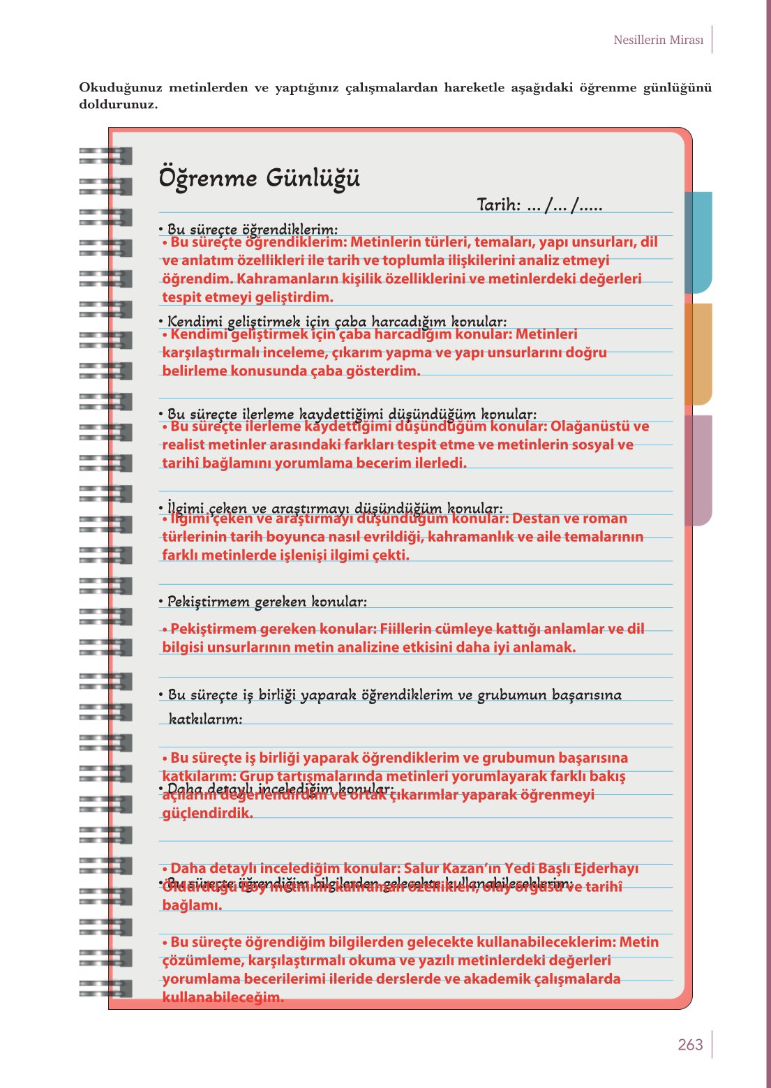 10. Sınıf Meb Yayınları Türk Dili Ve Edebiyatı Ders Kitabı Sayfa 263 Cevapları 10. Sınıf Meb Yayınları Türk Dili Ve Edebiyatı Ders Kitabı Sayfa 263 Cevapları
