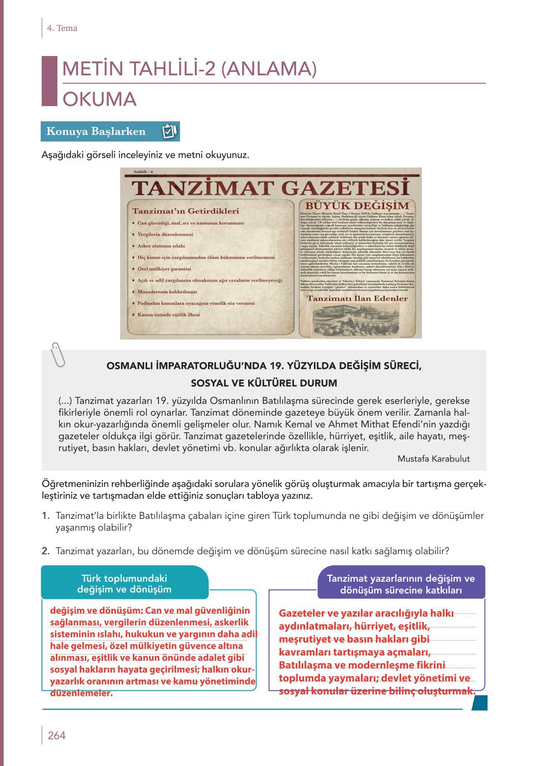 10. Sınıf Meb Yayınları Türk Dili Ve Edebiyatı Ders Kitabı Sayfa 264 Cevapları 10. Sınıf Meb Yayınları Türk Dili Ve Edebiyatı Ders Kitabı Sayfa 264 Cevapları