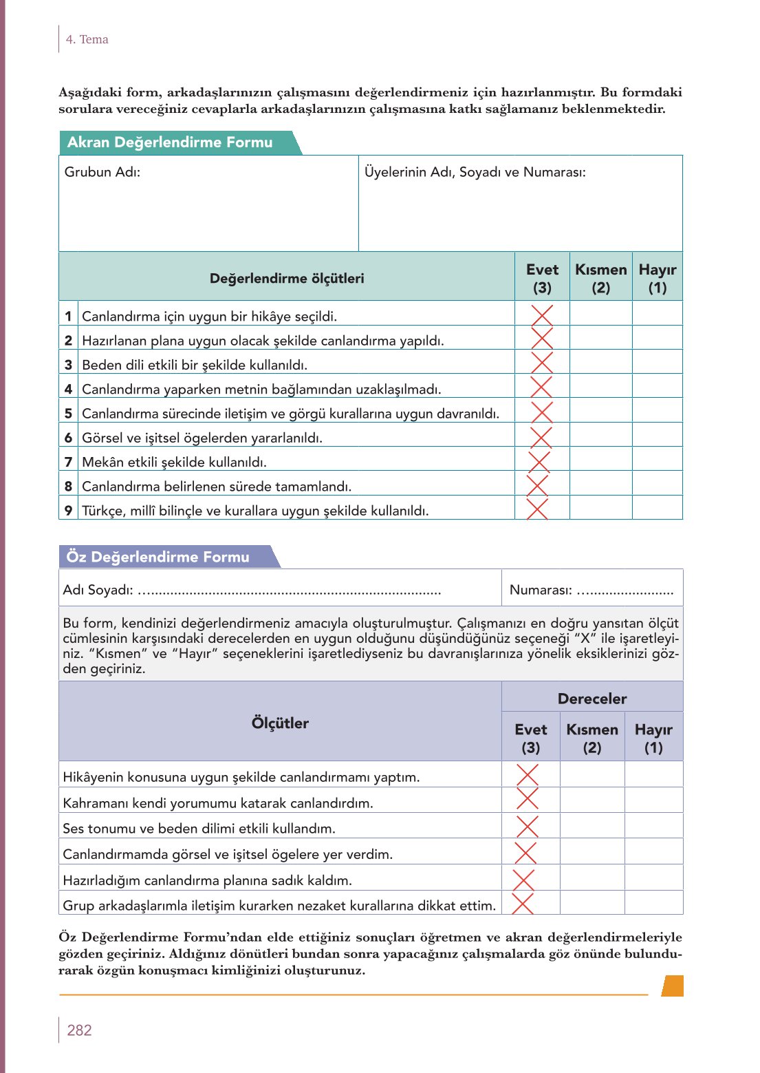 10. Sınıf Meb Yayınları Türk Dili Ve Edebiyatı Ders Kitabı Sayfa 282 Cevapları