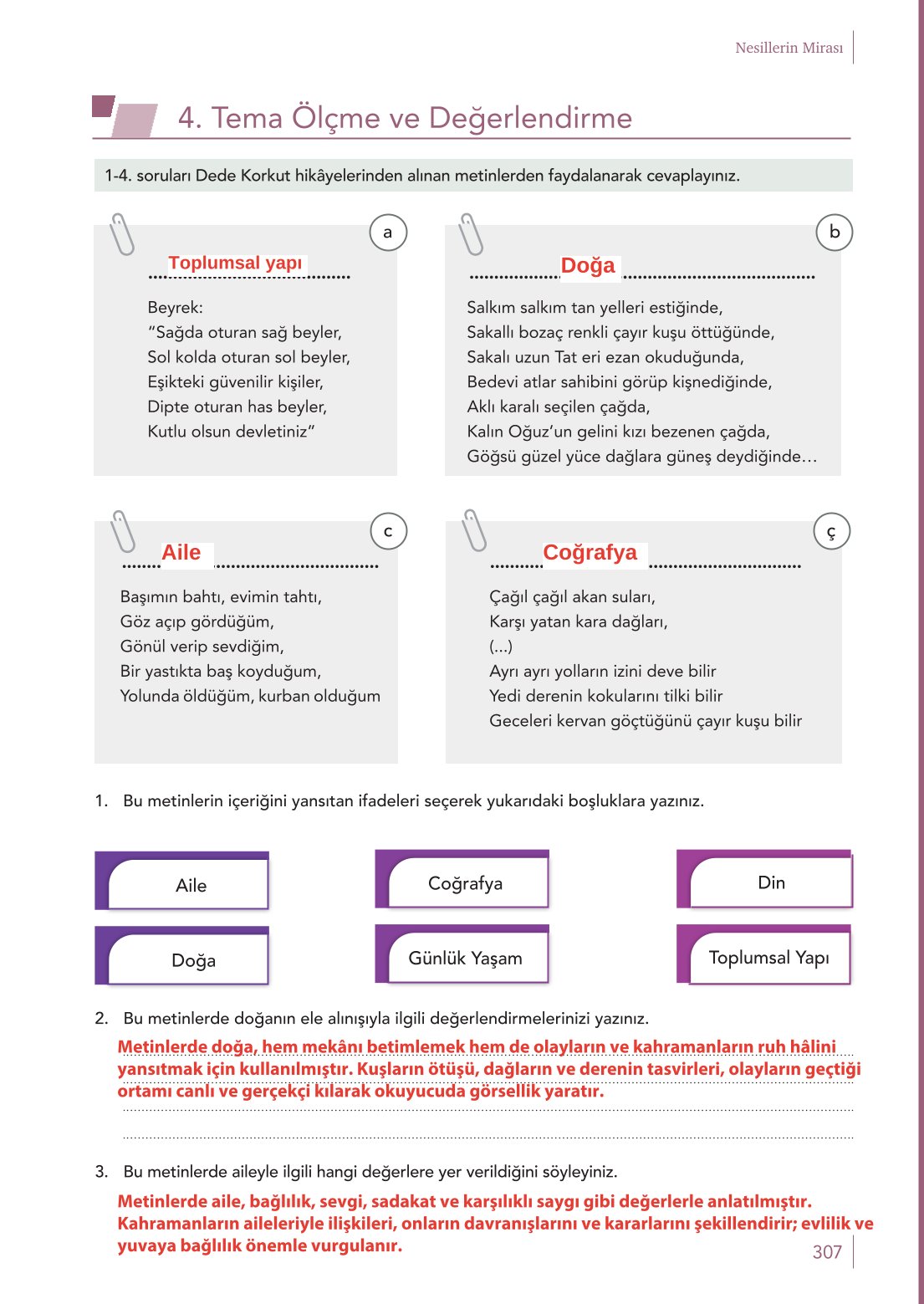 10. Sınıf Meb Yayınları Türk Dili Ve Edebiyatı Ders Kitabı Sayfa 307 Cevapları 10. Sınıf Meb Yayınları Türk Dili Ve Edebiyatı Ders Kitabı Sayfa 307 Cevapları