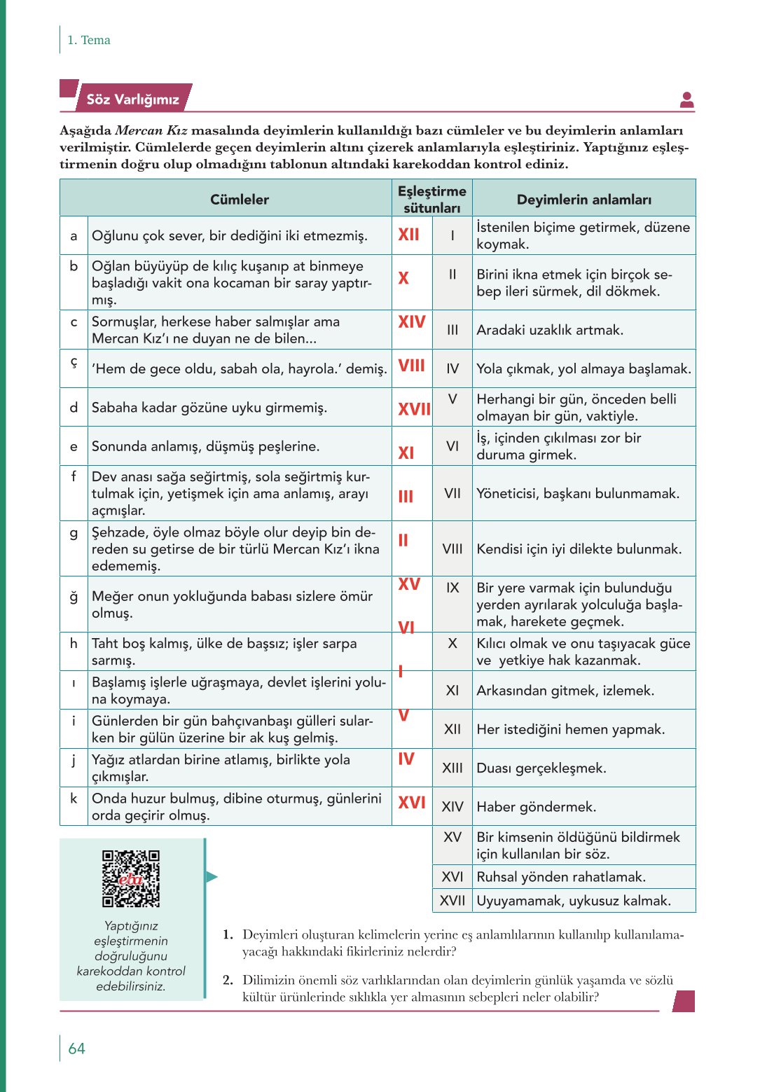 10. Sınıf Meb Yayınları Türk Dili Ve Edebiyatı Ders Kitabı Sayfa 64 Cevapları 10. Sınıf Meb Yayınları Türk Dili Ve Edebiyatı Ders Kitabı Sayfa 64 Cevapları