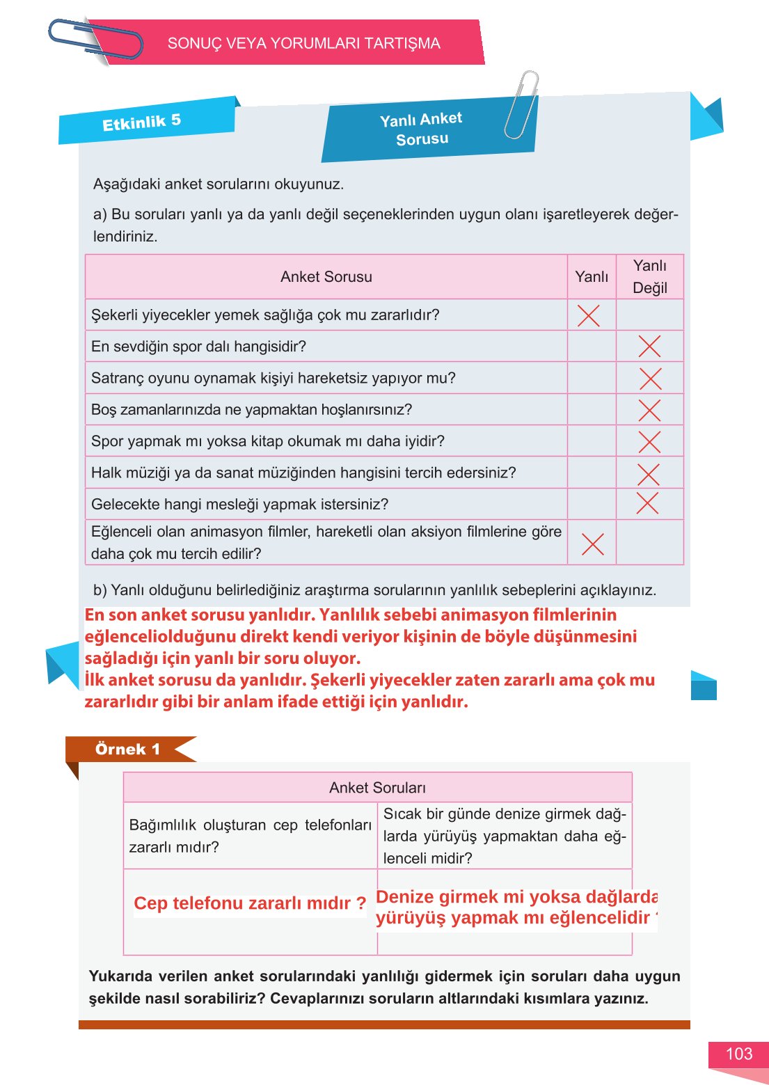 6. Sınıf Meb Yayınları Matematik Ders Kitabı Sayfa 103 Cevapları 6. Sınıf Meb Yayınları Matematik Ders Kitabı Sayfa 103 Cevapları
