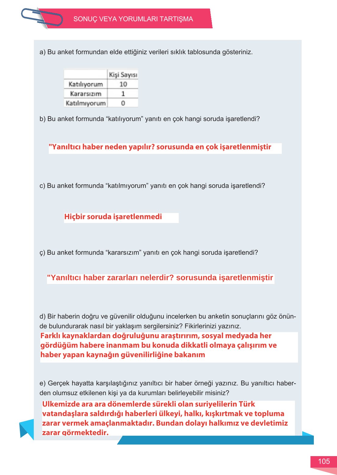6. Sınıf Meb Yayınları Matematik Ders Kitabı Sayfa 105 Cevapları 6. Sınıf Meb Yayınları Matematik Ders Kitabı Sayfa 105 Cevapları