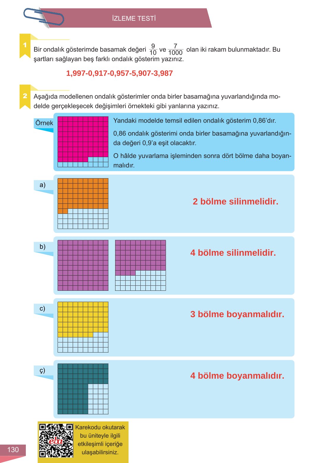 6. Sınıf Meb Yayınları Matematik Ders Kitabı Sayfa 130 Cevapları