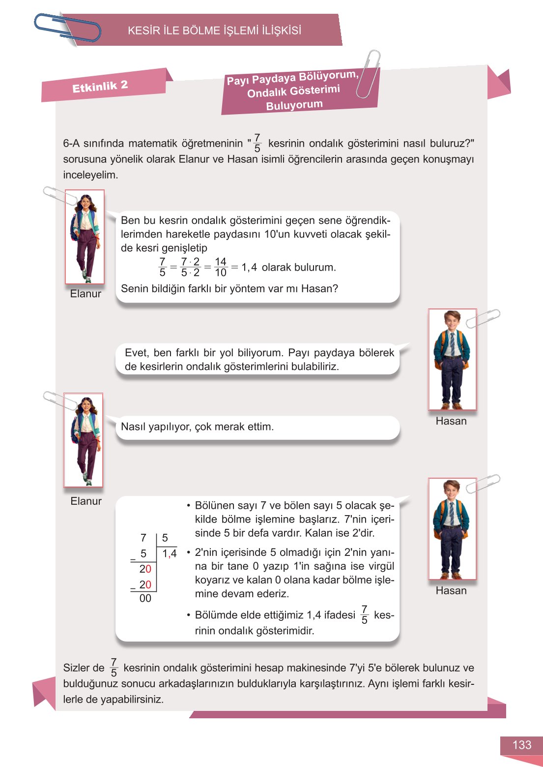 6. Sınıf Meb Yayınları Matematik Ders Kitabı Sayfa 133 Cevapları