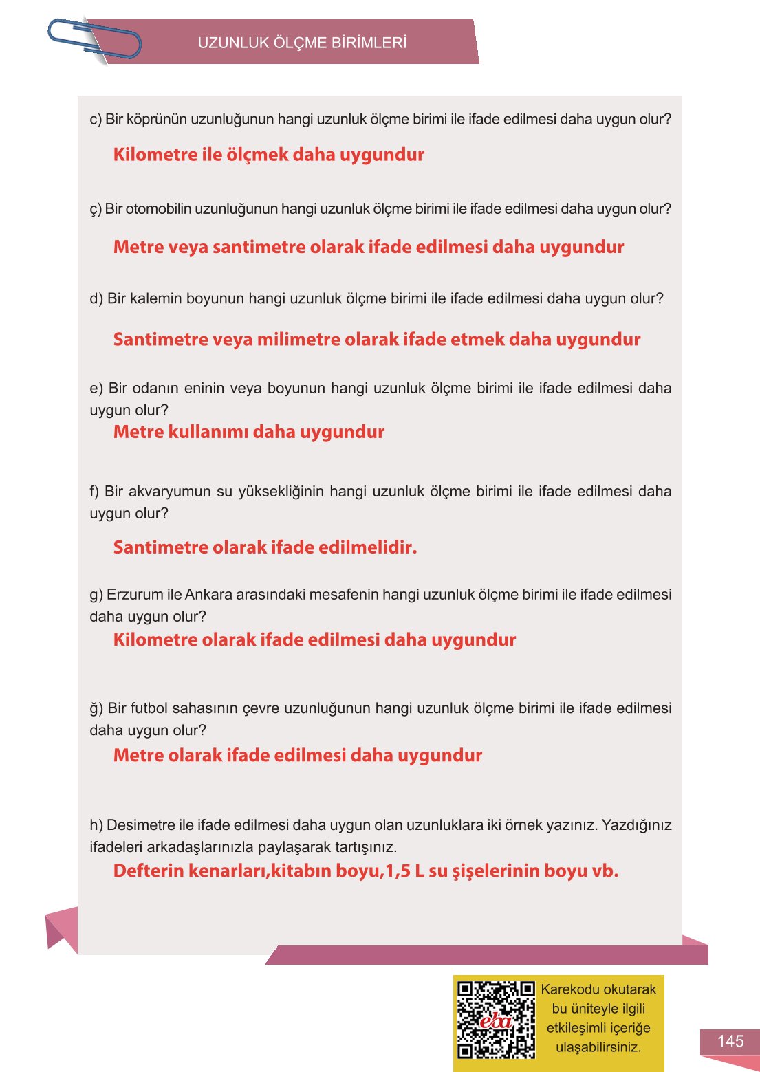 6. Sınıf Meb Yayınları Matematik Ders Kitabı Sayfa 145 Cevapları