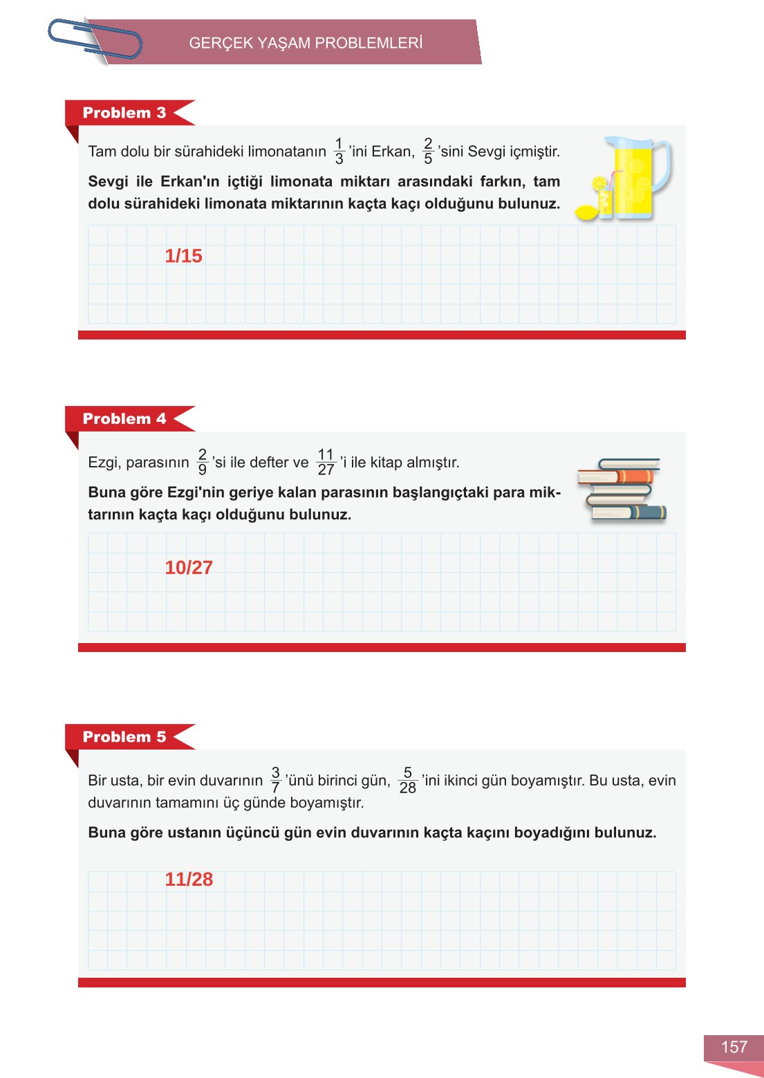 6. Sınıf Meb Yayınları Matematik Ders Kitabı Sayfa 157 Cevapları