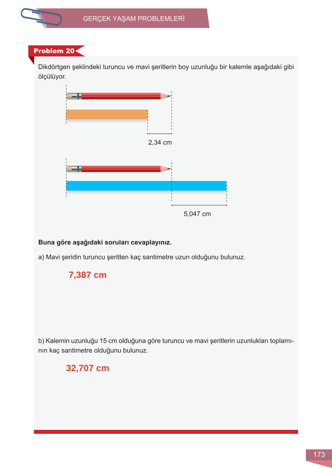 6. Sınıf Meb Yayınları Matematik Ders Kitabı Sayfa 173 Cevapları