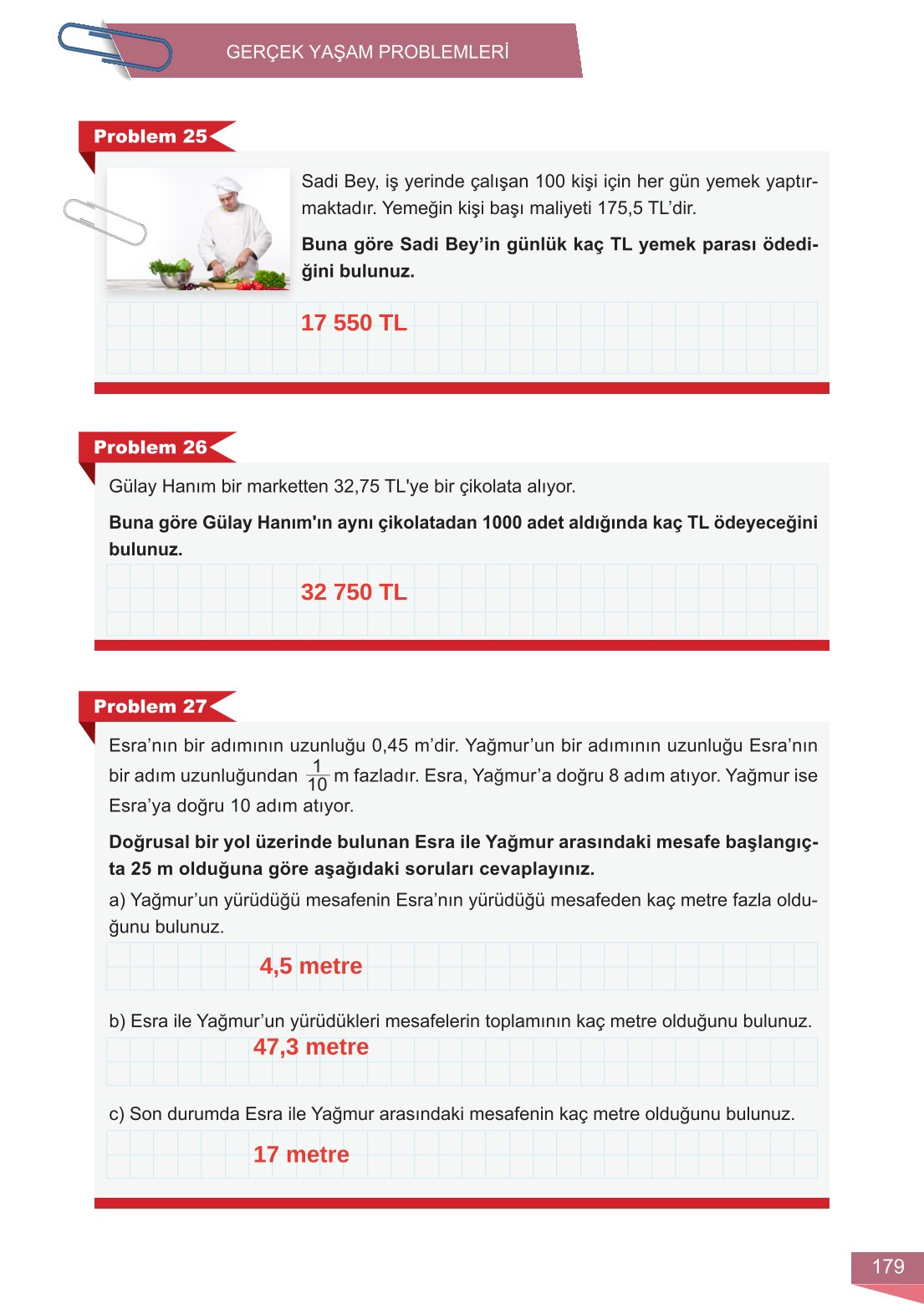 6. Sınıf Meb Yayınları Matematik Ders Kitabı Sayfa 179 Cevapları