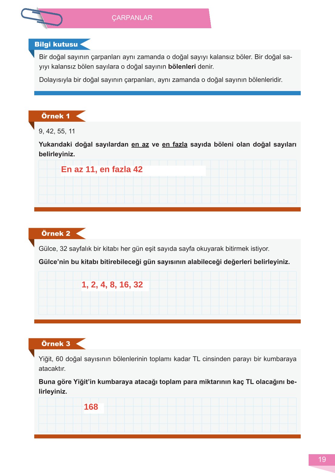 6. Sınıf Meb Yayınları Matematik Ders Kitabı Sayfa 19 Cevapları 6. Sınıf Meb Yayınları Matematik Ders Kitabı Sayfa 19 Cevapları