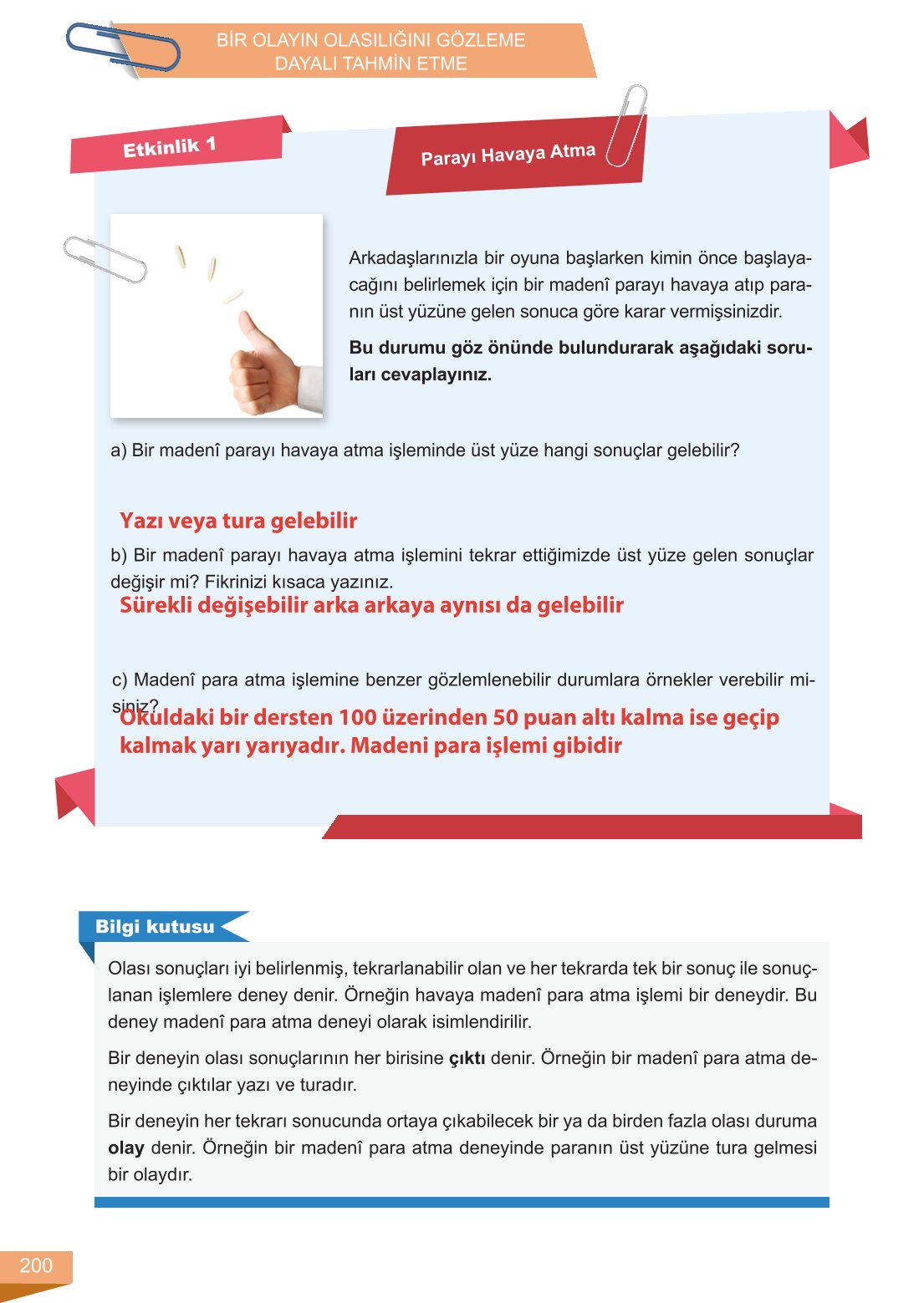 6. Sınıf Meb Yayınları Matematik Ders Kitabı Sayfa 200 Cevapları