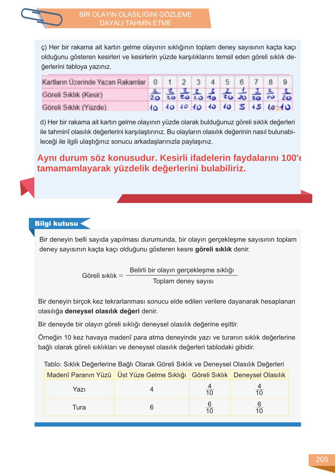 6. Sınıf Meb Yayınları Matematik Ders Kitabı Sayfa 205 Cevapları