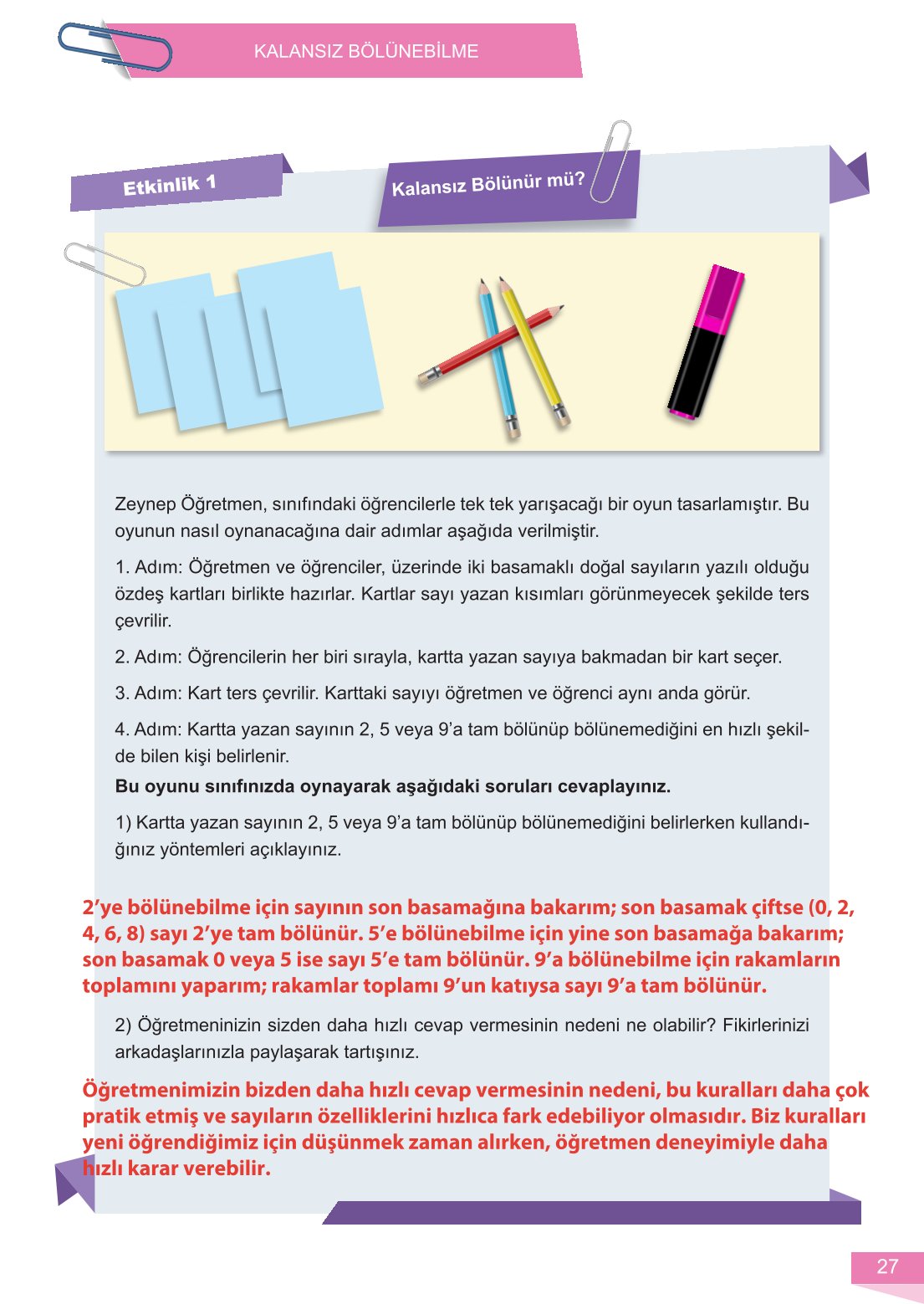 6. Sınıf Meb Yayınları Matematik Ders Kitabı Sayfa 27 Cevapları