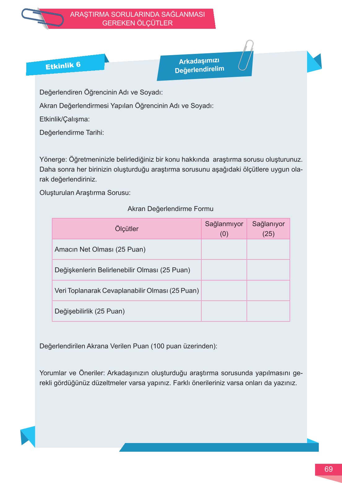 6. Sınıf Meb Yayınları Matematik Ders Kitabı Sayfa 69 Cevapları