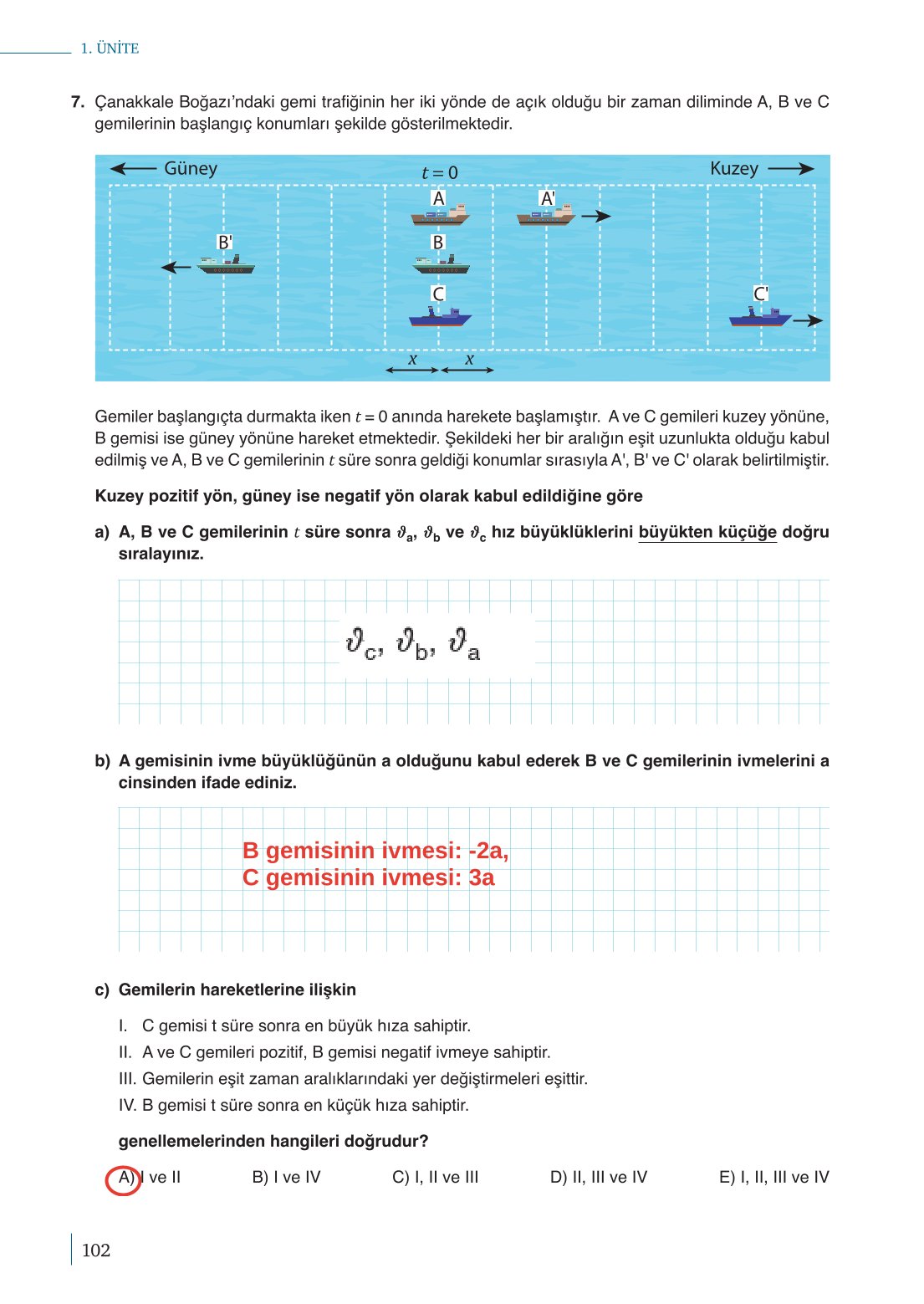 10. Sınıf Meb Yayınları Fizik Ders Kitabı Sayfa 102 Cevapları