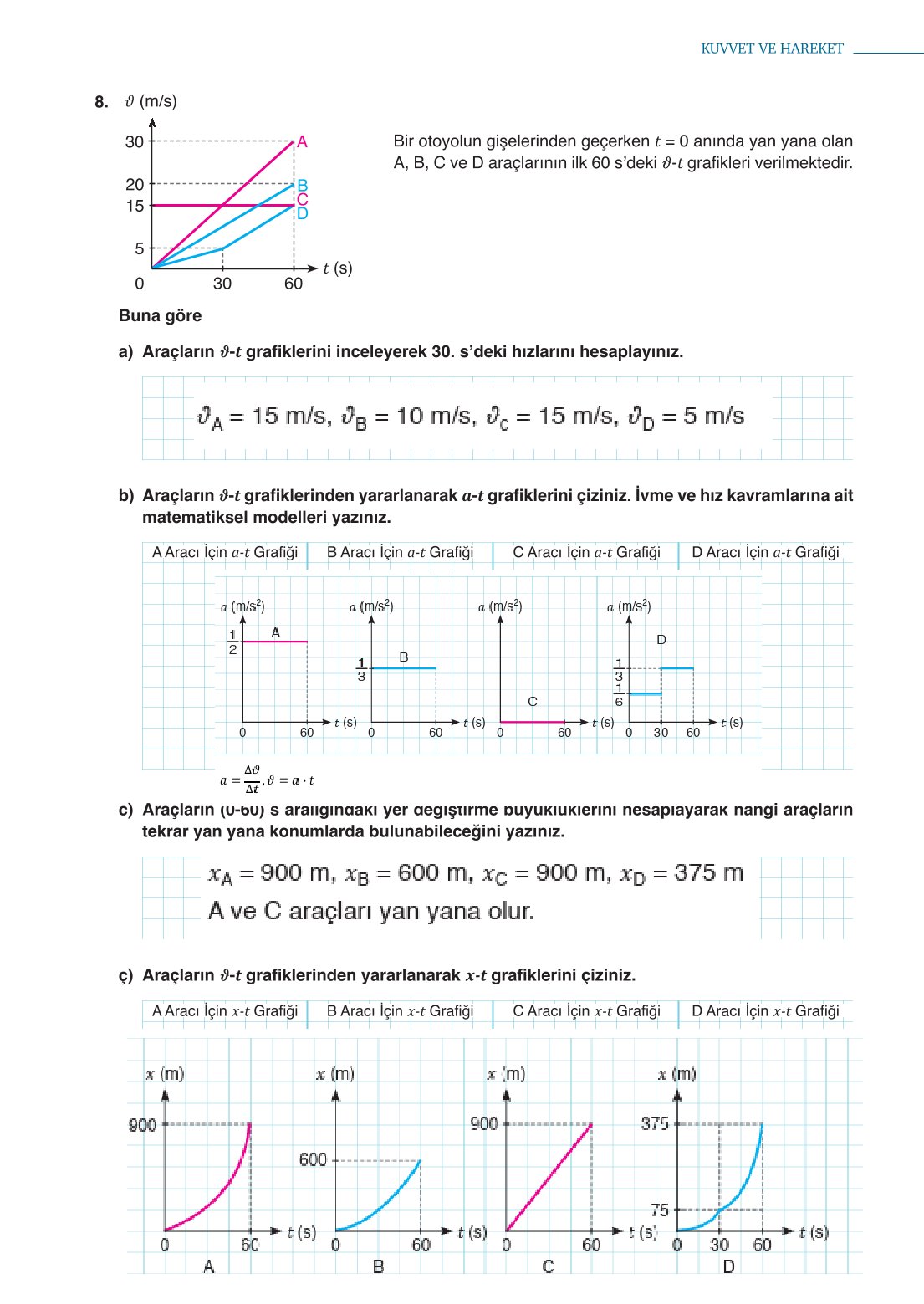 10. Sınıf Meb Yayınları Fizik Ders Kitabı Sayfa 103 Cevapları