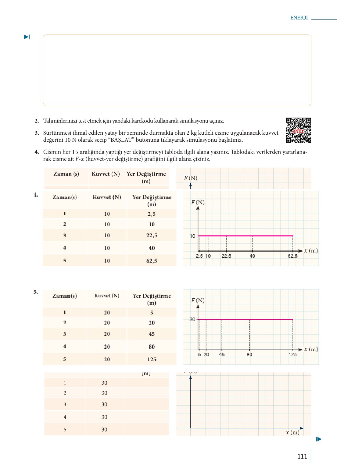 10. Sınıf Meb Yayınları Fizik Ders Kitabı Sayfa 111 Cevapları