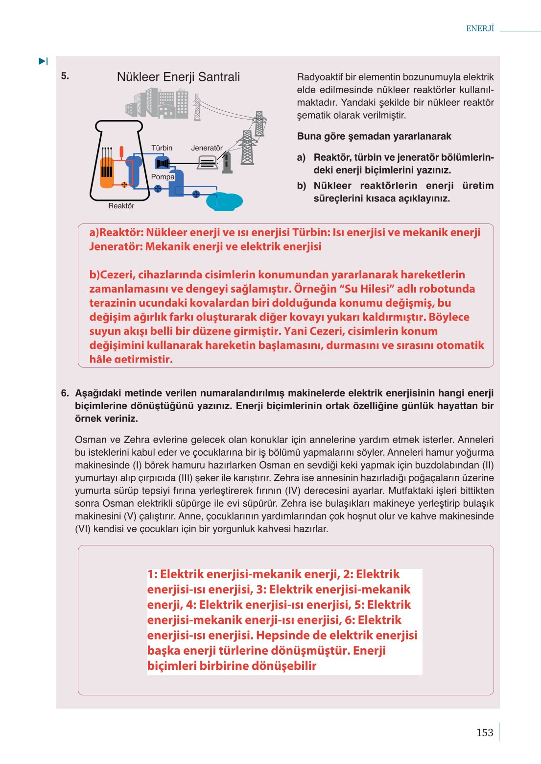 10. Sınıf Meb Yayınları Fizik Ders Kitabı Sayfa 153 Cevapları