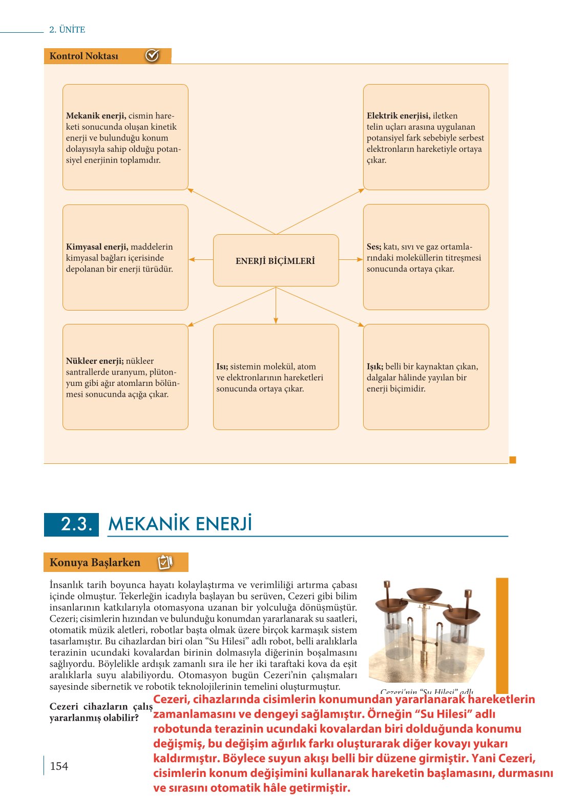 10. Sınıf Meb Yayınları Fizik Ders Kitabı Sayfa 154 Cevapları