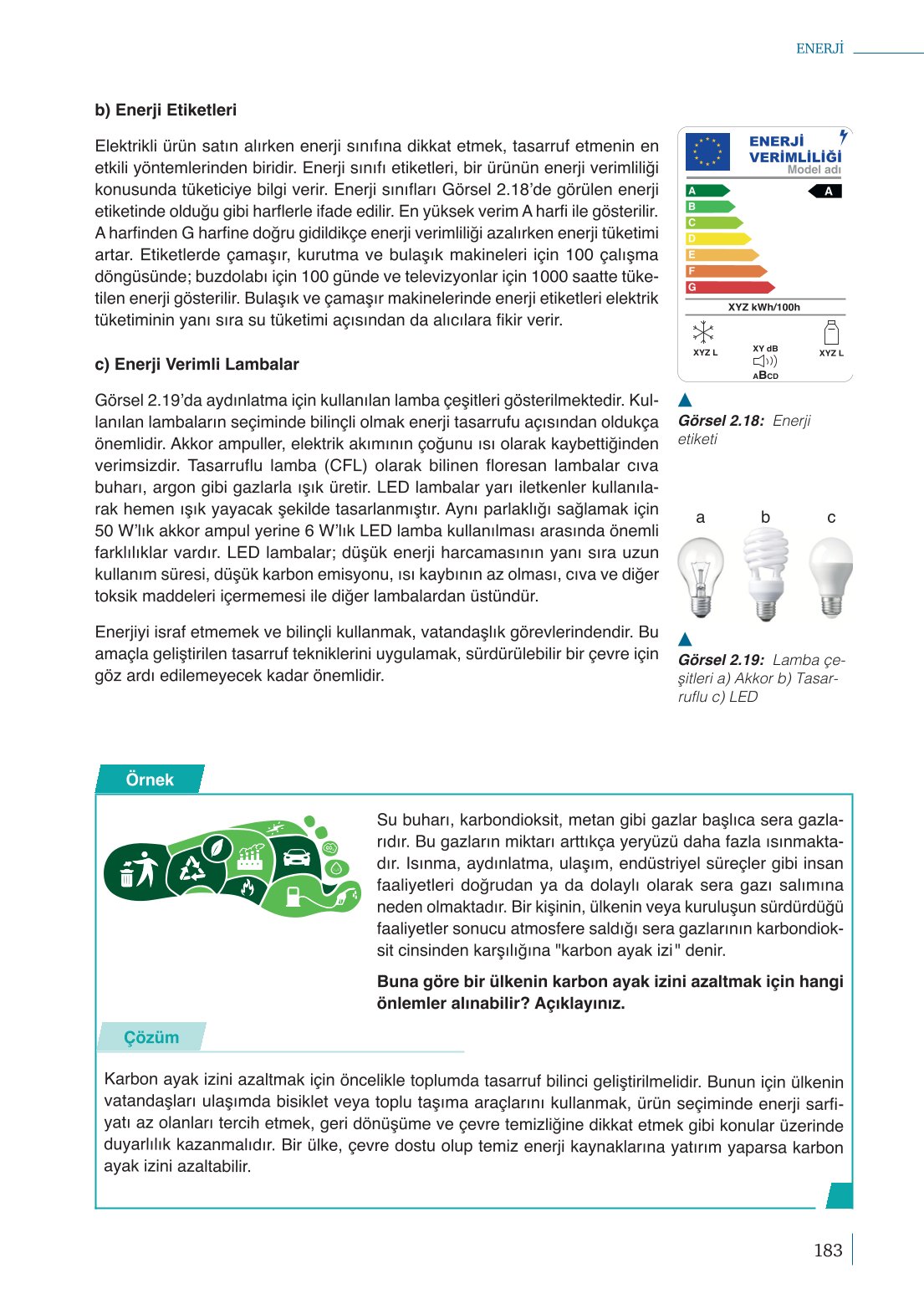 10. Sınıf Meb Yayınları Fizik Ders Kitabı Sayfa 183 Cevapları