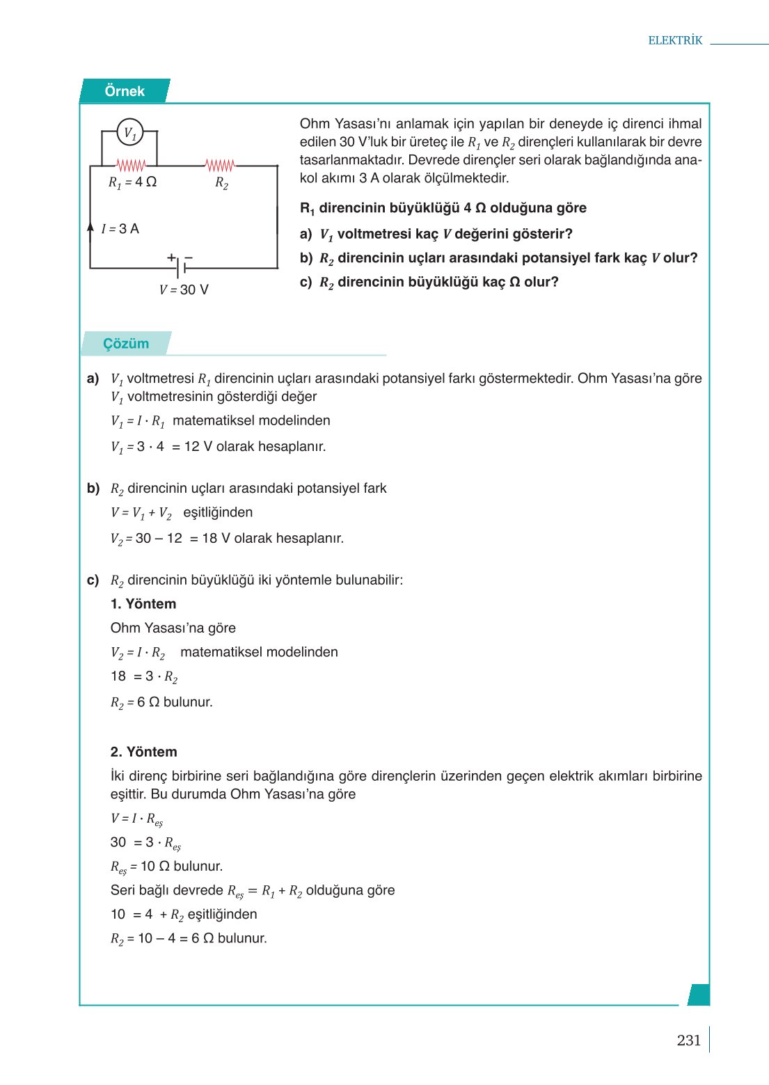 10. Sınıf Meb Yayınları Fizik Ders Kitabı Sayfa 231 Cevapları