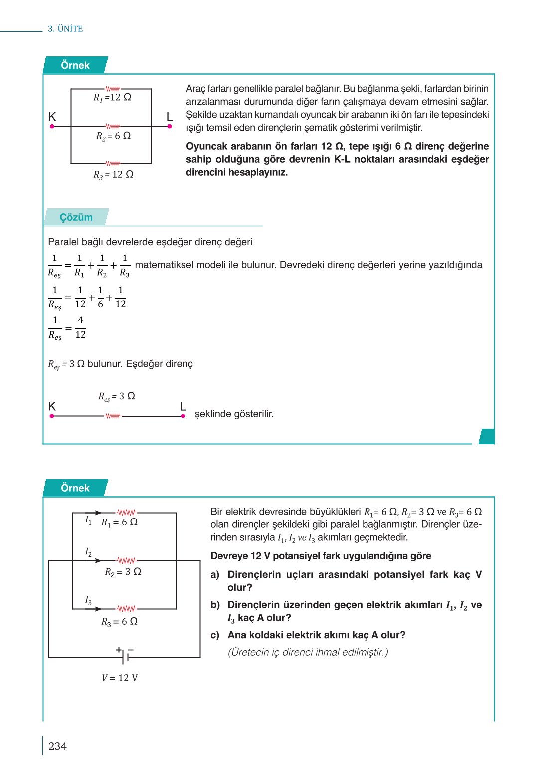 10. Sınıf Meb Yayınları Fizik Ders Kitabı Sayfa 234 Cevapları