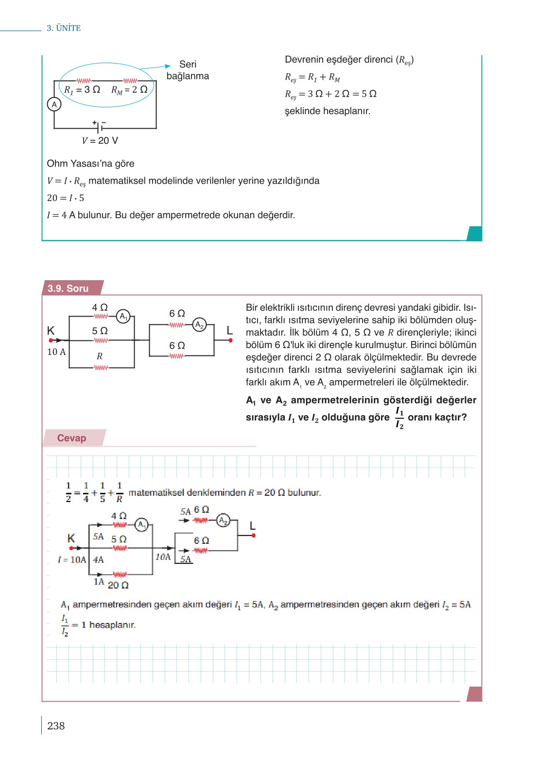 10. Sınıf Meb Yayınları Fizik Ders Kitabı Sayfa 238 Cevapları