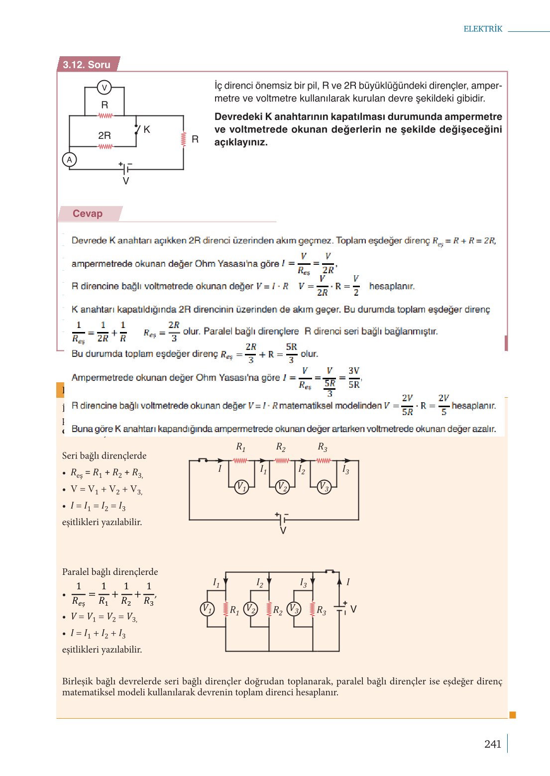 10. Sınıf Meb Yayınları Fizik Ders Kitabı Sayfa 241 Cevapları