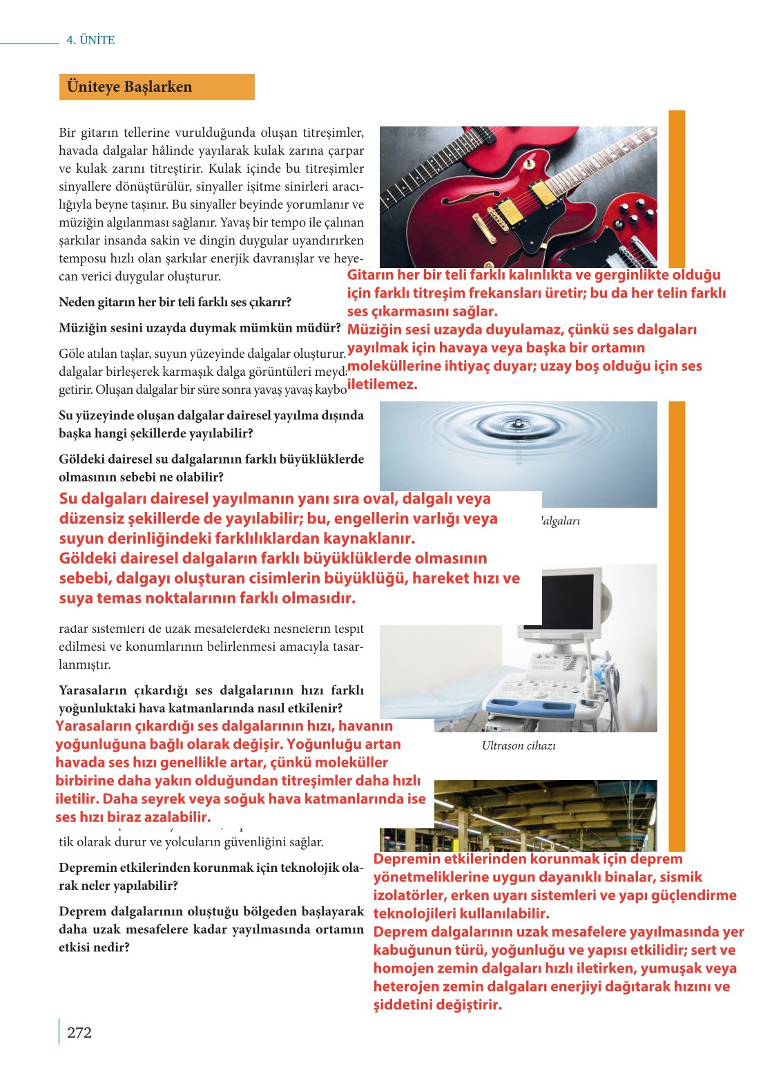10. Sınıf Meb Yayınları Fizik Ders Kitabı Sayfa 272 Cevapları