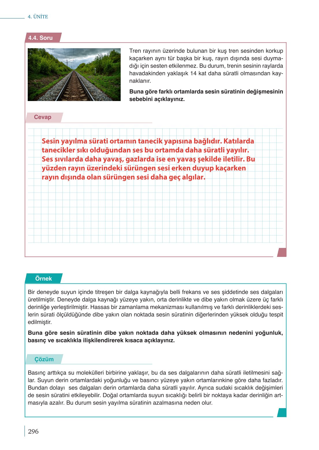 10. Sınıf Meb Yayınları Fizik Ders Kitabı Sayfa 296 Cevapları