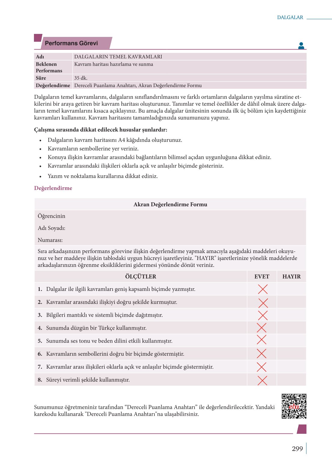 10. Sınıf Meb Yayınları Fizik Ders Kitabı Sayfa 299 Cevapları