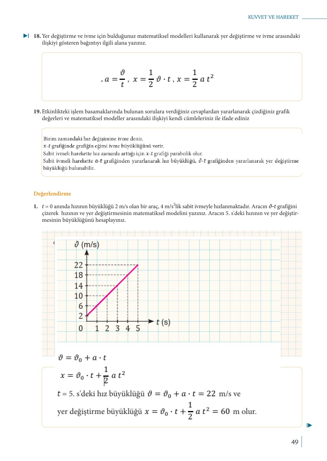 10. Sınıf Meb Yayınları Fizik Ders Kitabı Sayfa 49 Cevapları