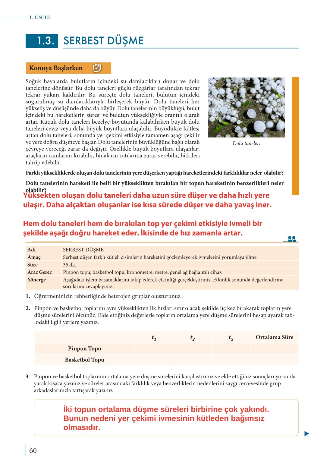 10. Sınıf Meb Yayınları Fizik Ders Kitabı Sayfa 60 Cevapları