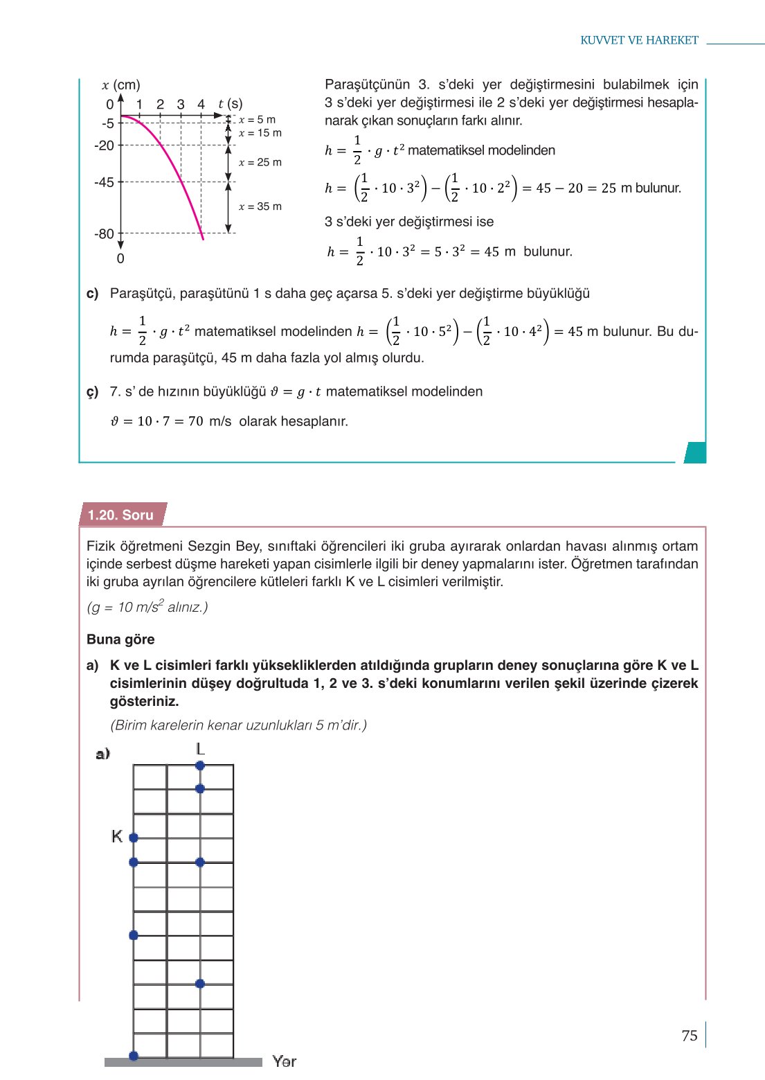 10. Sınıf Meb Yayınları Fizik Ders Kitabı Sayfa 75 Cevapları 10. Sınıf Meb Yayınları Fizik Ders Kitabı Sayfa 75 Cevapları