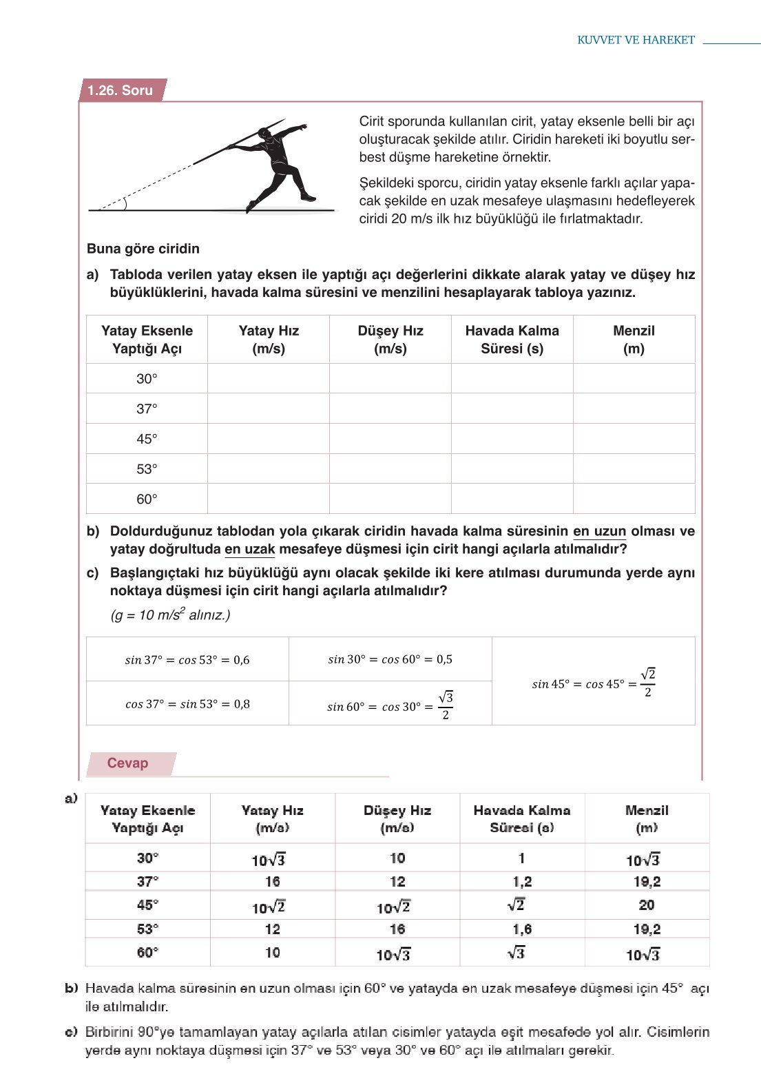 10. Sınıf Meb Yayınları Fizik Ders Kitabı Sayfa 93 Cevapları
