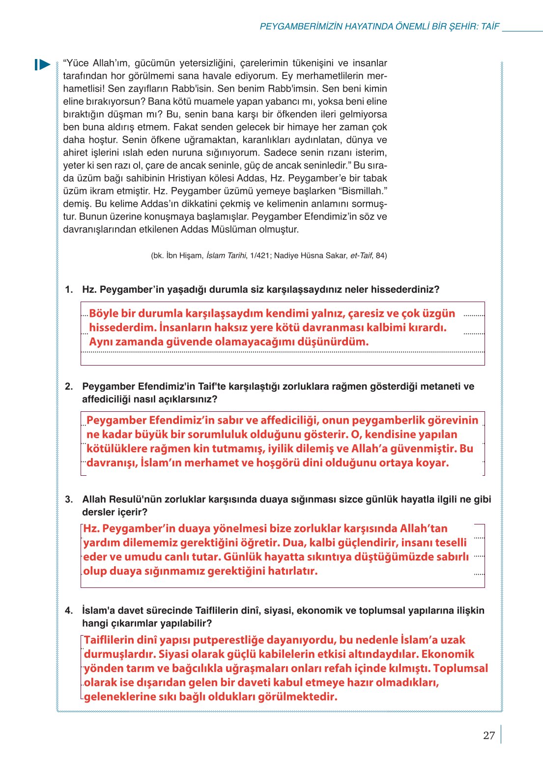 10. Sınıf Meb Yayınları Peygamberimizin Hayatı Ders Kitabı Sayfa 27 Cevapları 10. Sınıf Meb Yayınları Peygamberimizin Hayatı Ders Kitabı Sayfa 27 Cevapları