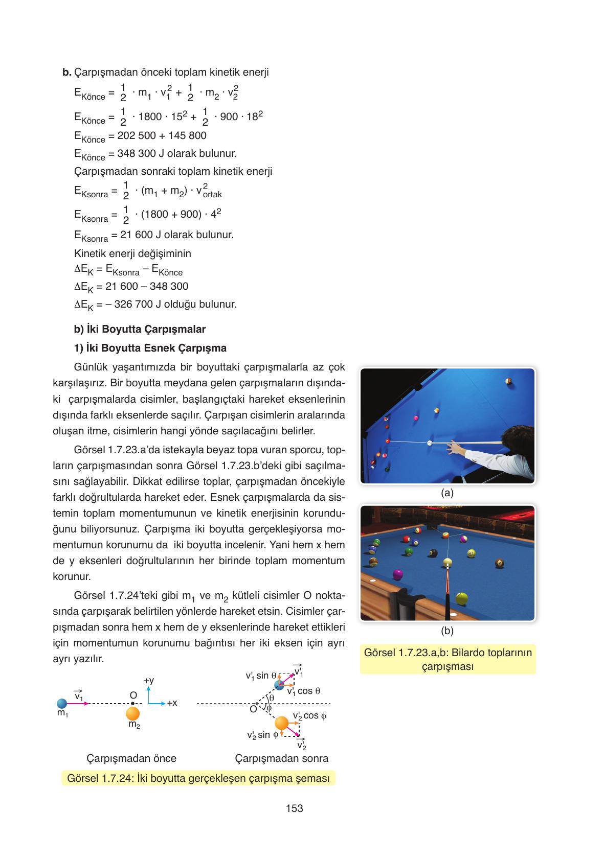 11. Sınıf Ata Yayıncılık Fizik Ders Kitabı Sayfa 153 Cevapları