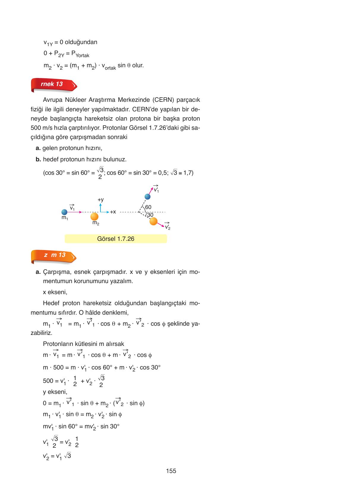 11. Sınıf Ata Yayıncılık Fizik Ders Kitabı Sayfa 155 Cevapları
