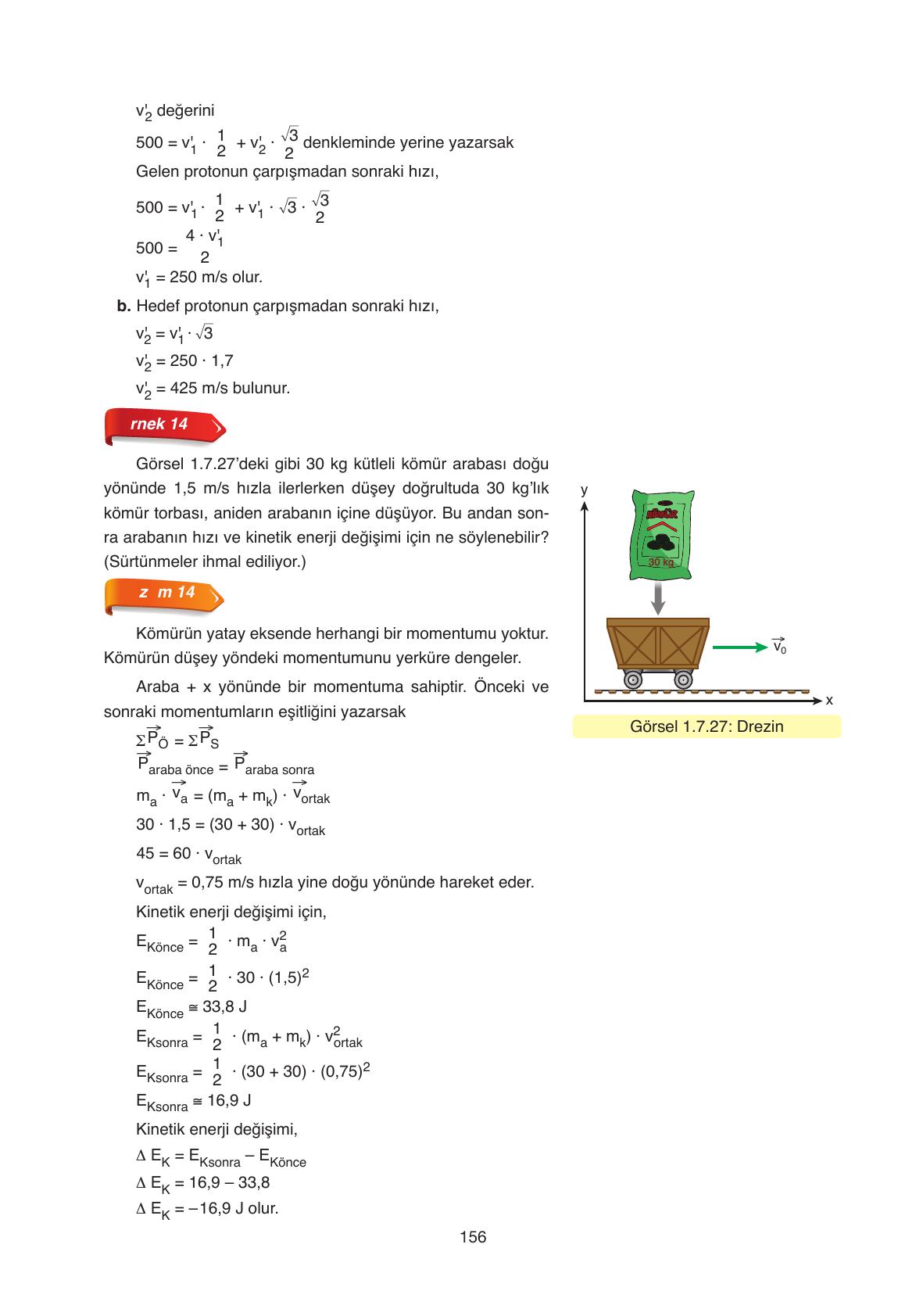 11. Sınıf Ata Yayıncılık Fizik Ders Kitabı Sayfa 156 Cevapları
