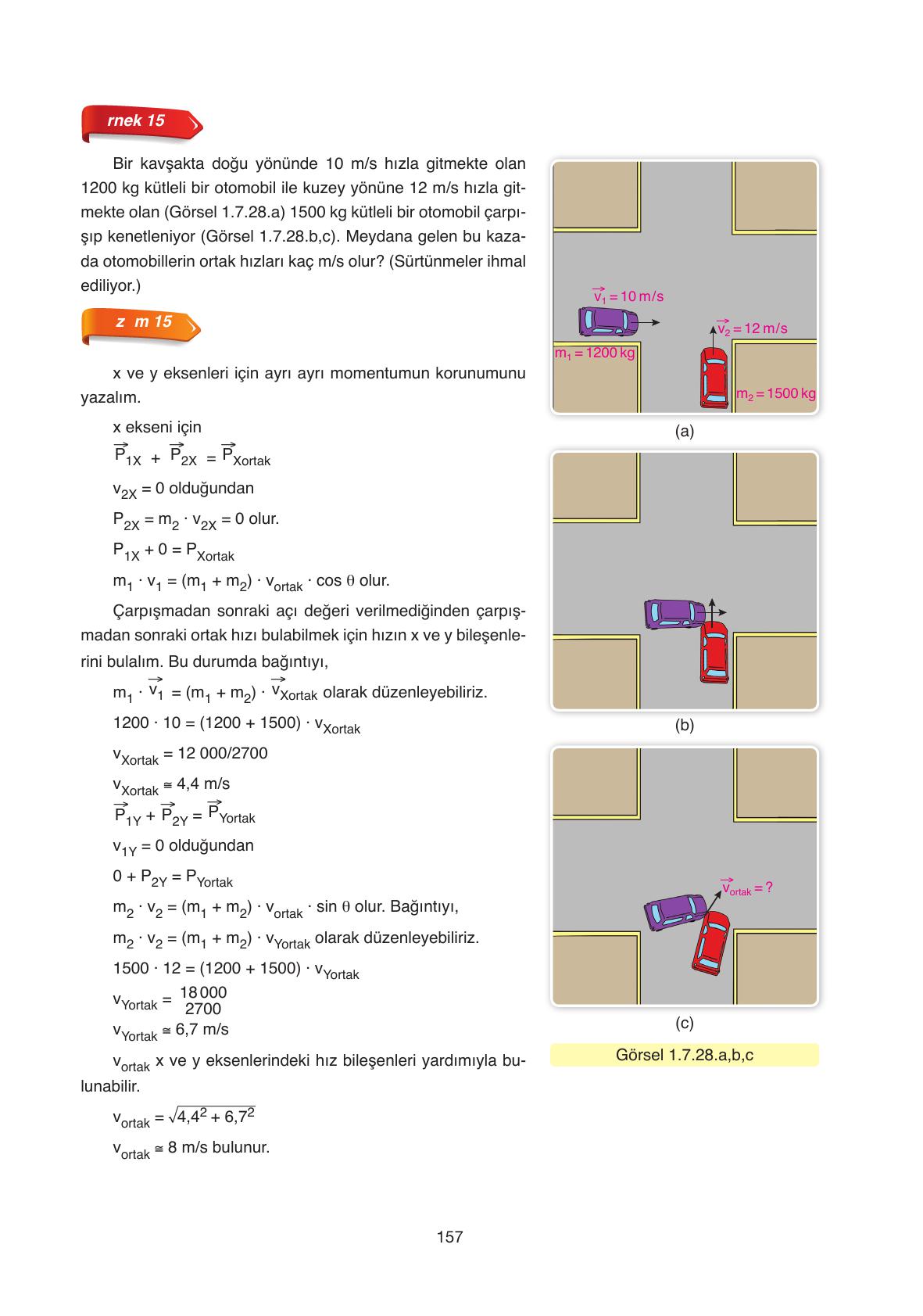 11. Sınıf Ata Yayıncılık Fizik Ders Kitabı Sayfa 157 Cevapları